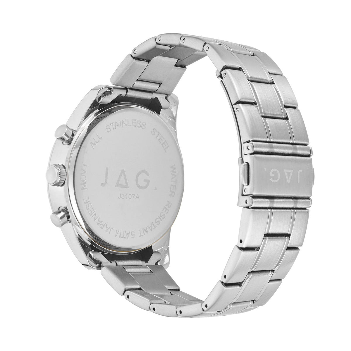 Jag Rhys Black Dial Silver Steel Mens Watch J3107A view 2