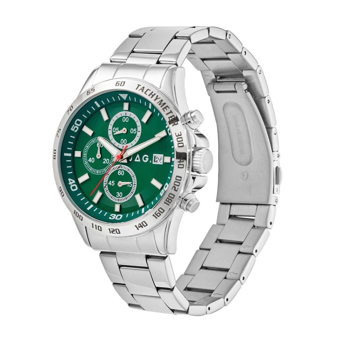 Jag Callum Green Dial Silver Steel Mens Watch J3116A view 3