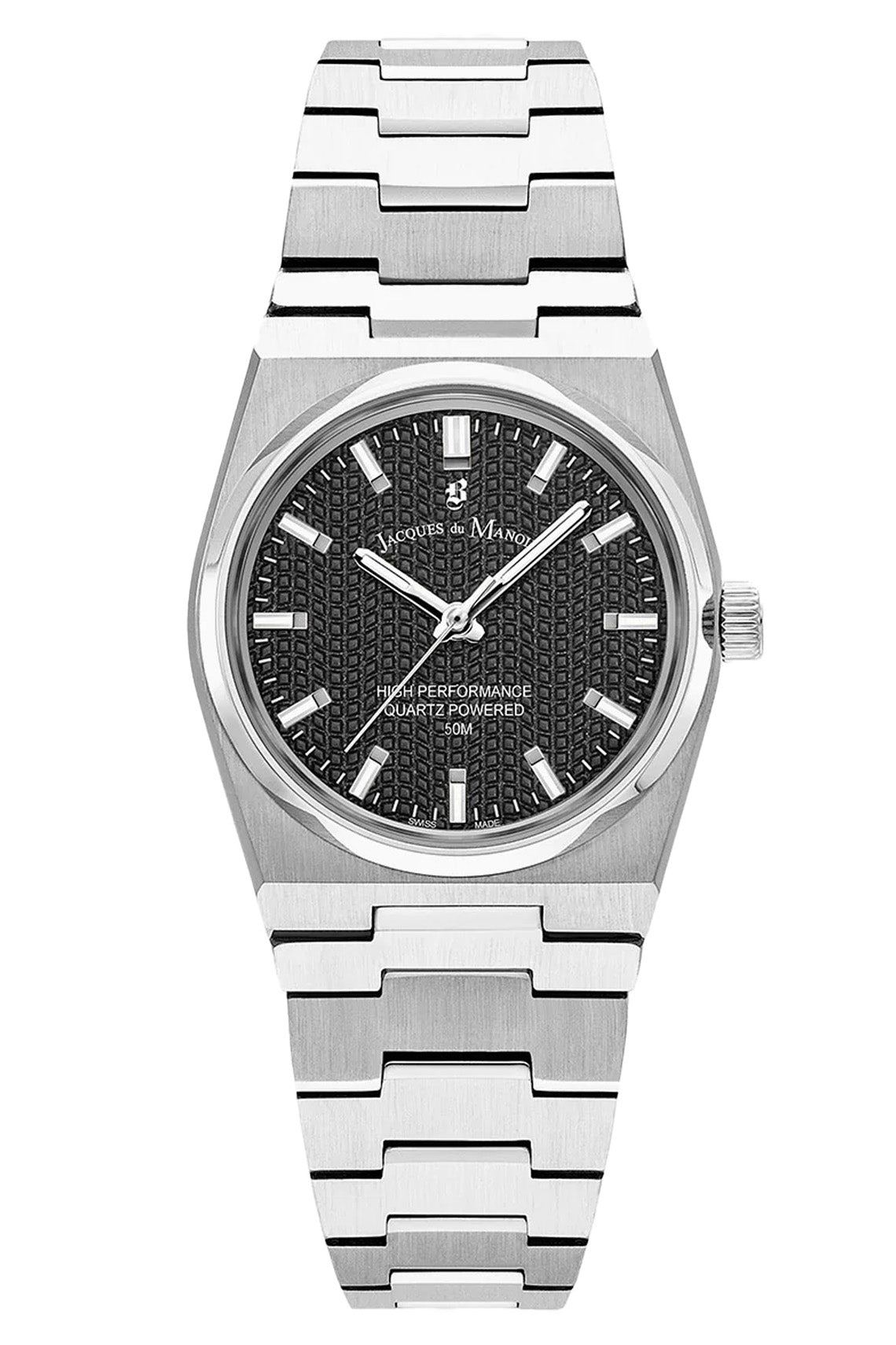 JDM Horizon Ladies 31mm 50m Black Dial Stainless Steel Strap Watch