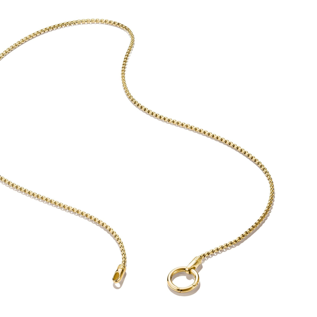 Thomas Sabo Gold-Tone Stainless Steel Box Chain Necklace with Ring Clasp 2.7mm TKE2409SY-55 TKE2409SY-55 view 2