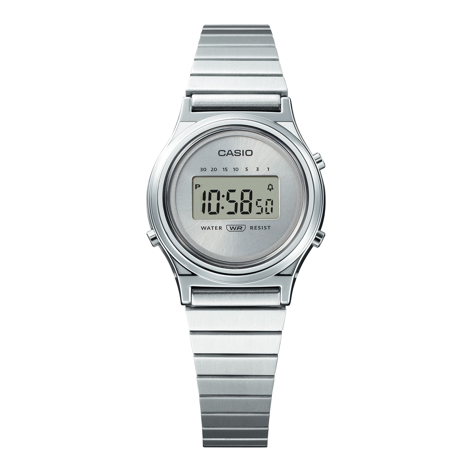 Casio Vintage Silver Stainless Steel Silver Dial Watch LA700WE-7A