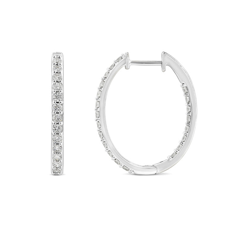 LAB DIAMONDS BY DGA Core 1.00ct Lab Grown Diamond 9K White Gold Women's Earrings LGEH-0334-W