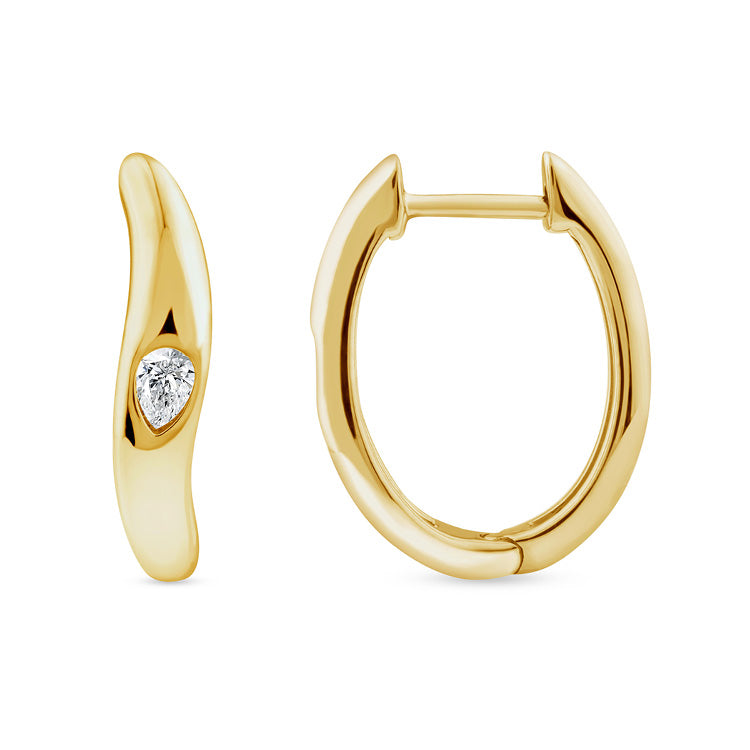 0.12ct Lab Grown Diamond Earrings in 9K Yellow Gold