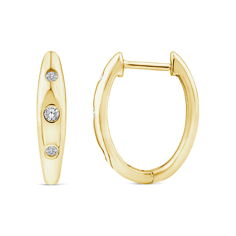0.10ct Lab Grown Diamond Earrings in 9K Yellow Gold