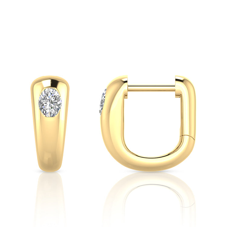 LAB DIAMONDS BY DGA Plus 0.20ct Lab Grown Diamond In 9K Yellow Gold Women's Earrings LGEH-1666-Y