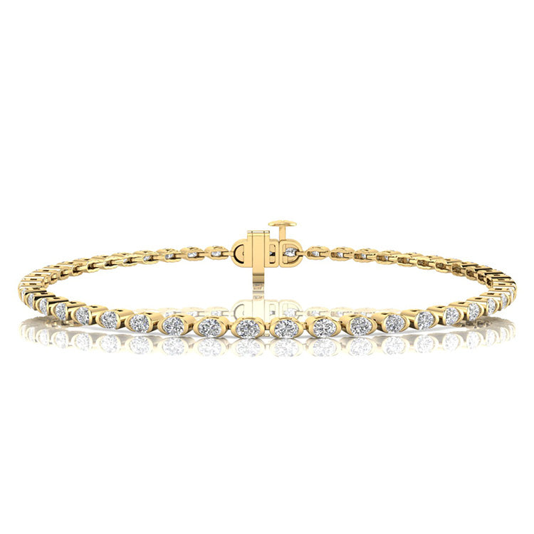 2.00ct Lab Grown Diamond Bracelet in 9K Yellow Gold