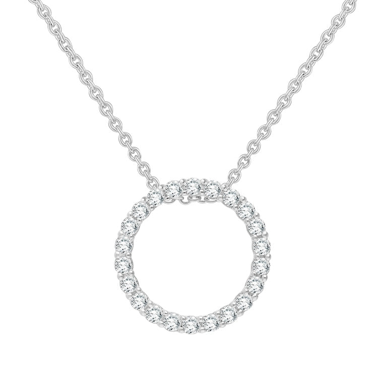 0.25ct Lab Grown Diamond Necklace in 9K White Gold