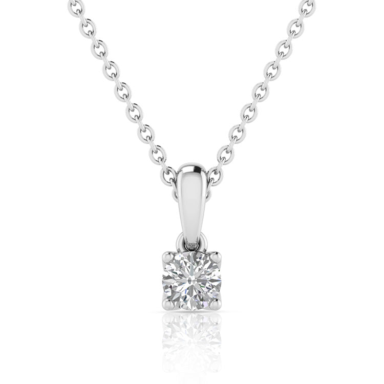 0.25ct Lab Grown Diamond Necklace in 9K White Gold
