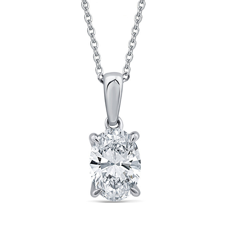 2.00ct Lab Grown Diamond Necklace in 9K White Gold
