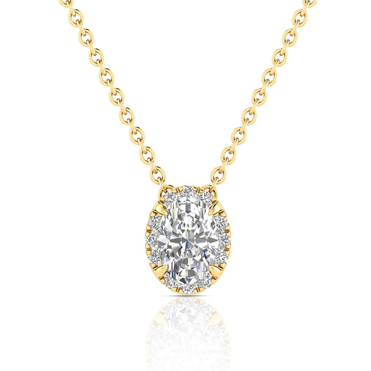 0.55ct Lab Grown Diamond Necklace in 9K Yellow Gold