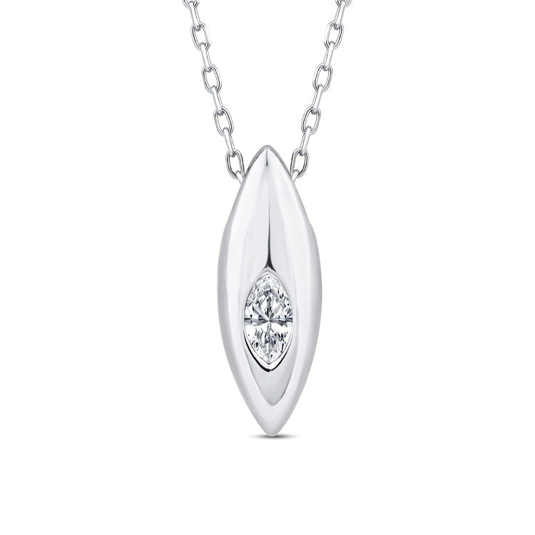 0.10ct Lab Grown Diamond Necklace in 9K White Gold