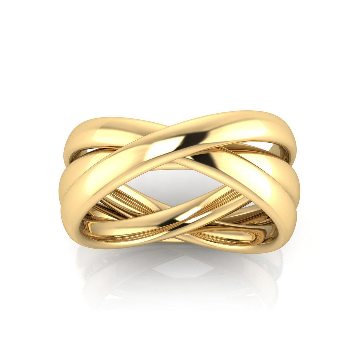 22K Gold Vermeil Triple Ring