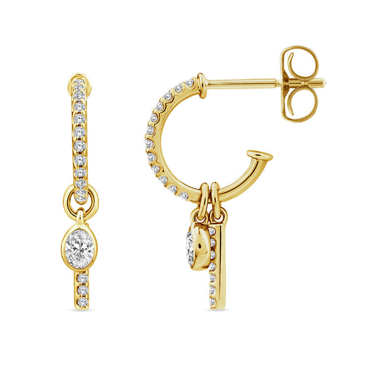 0.33ct Lab Grown Diamond Earrings in 9K Yellow Gold
