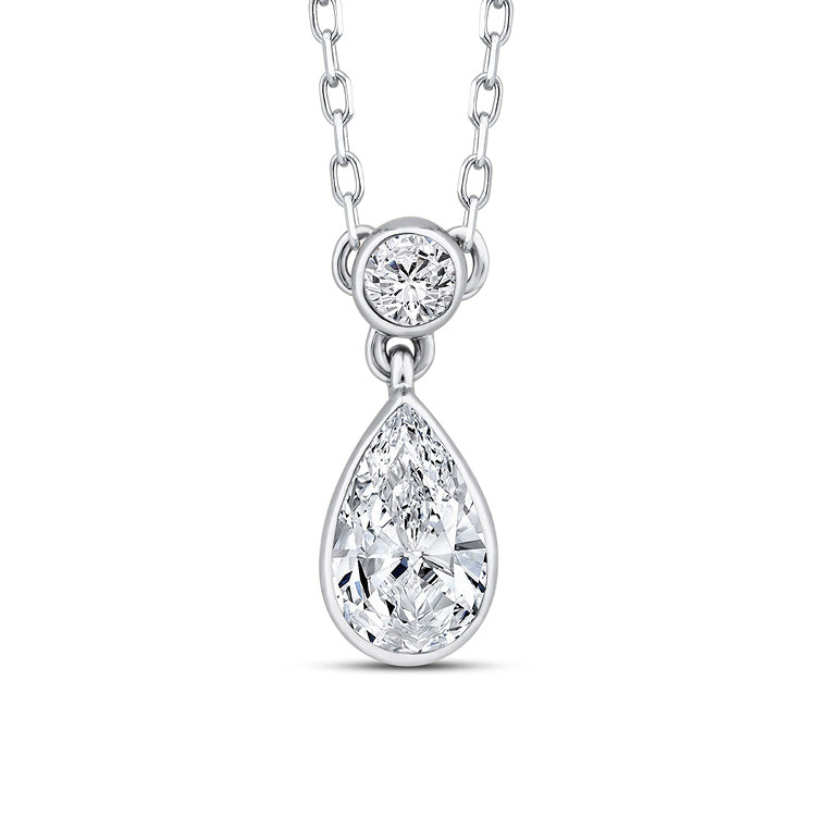 0.25ct Lab Grown Diamond Necklace in 9K White Gold
