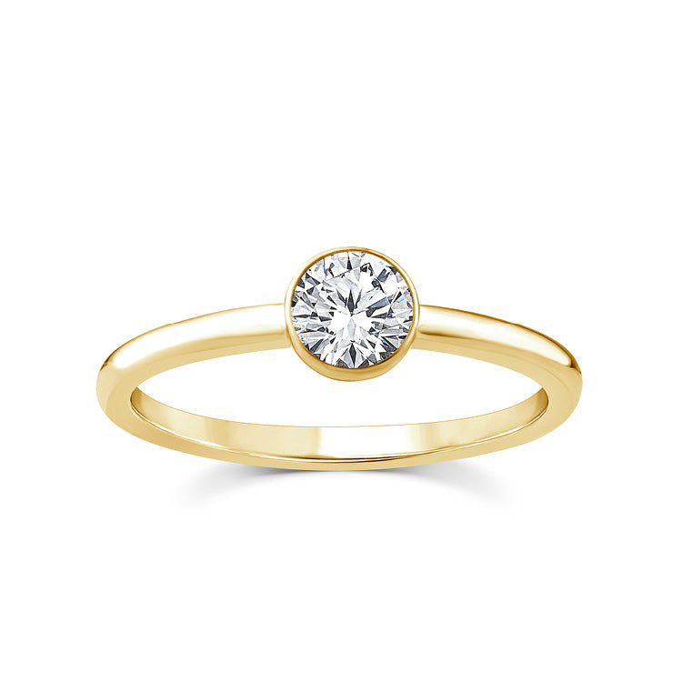 0.50ct Lab Grown Diamond Ring in 9K Yellow Gold