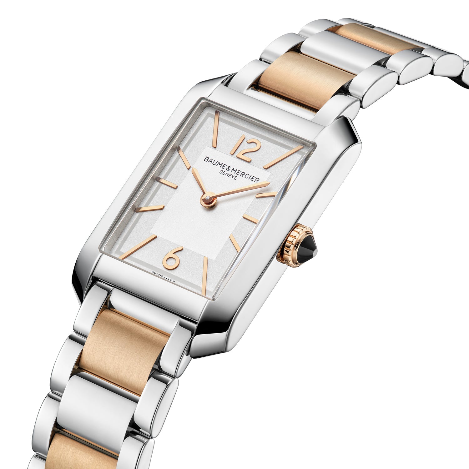 Baume & Mercier Hampton 10751 Steel & Steel Pink Gold Capped Women's Watch