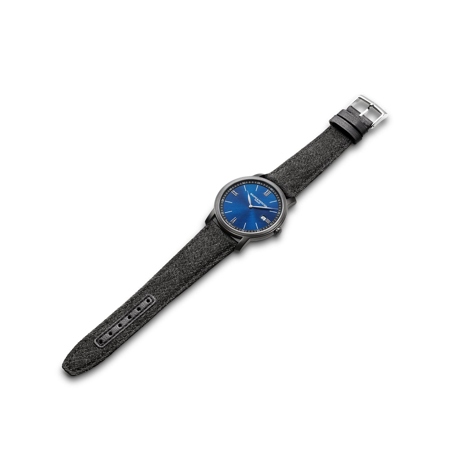 Baume Mercier Classima Blue Dial Quartz Mens Watch 42mm Steel