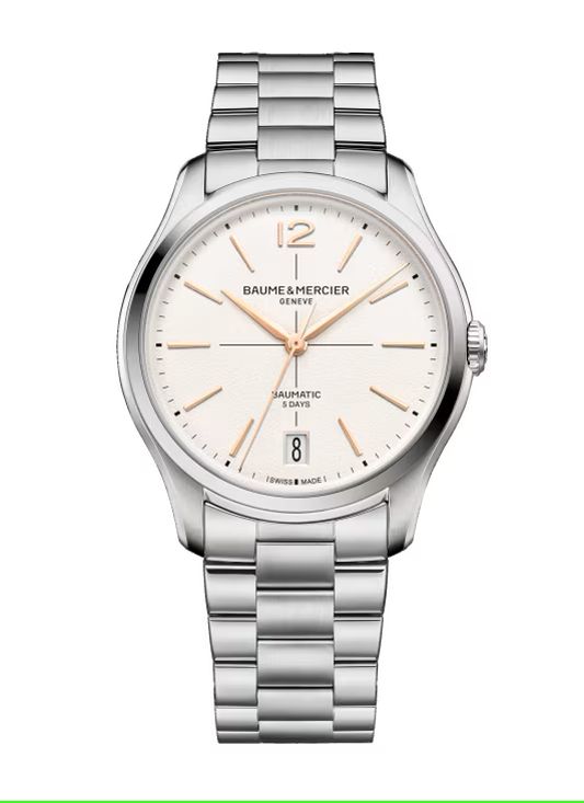 Baume Mercier Clifton 39mm Steel Mens Automatic Swiss Watch