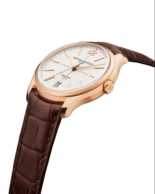 Baume Mercier Clifton 39mm Rose Gold Automatic Mens Watch