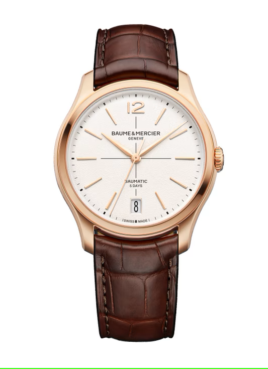Baume Mercier Clifton 39mm Rose Gold Automatic Mens Watch