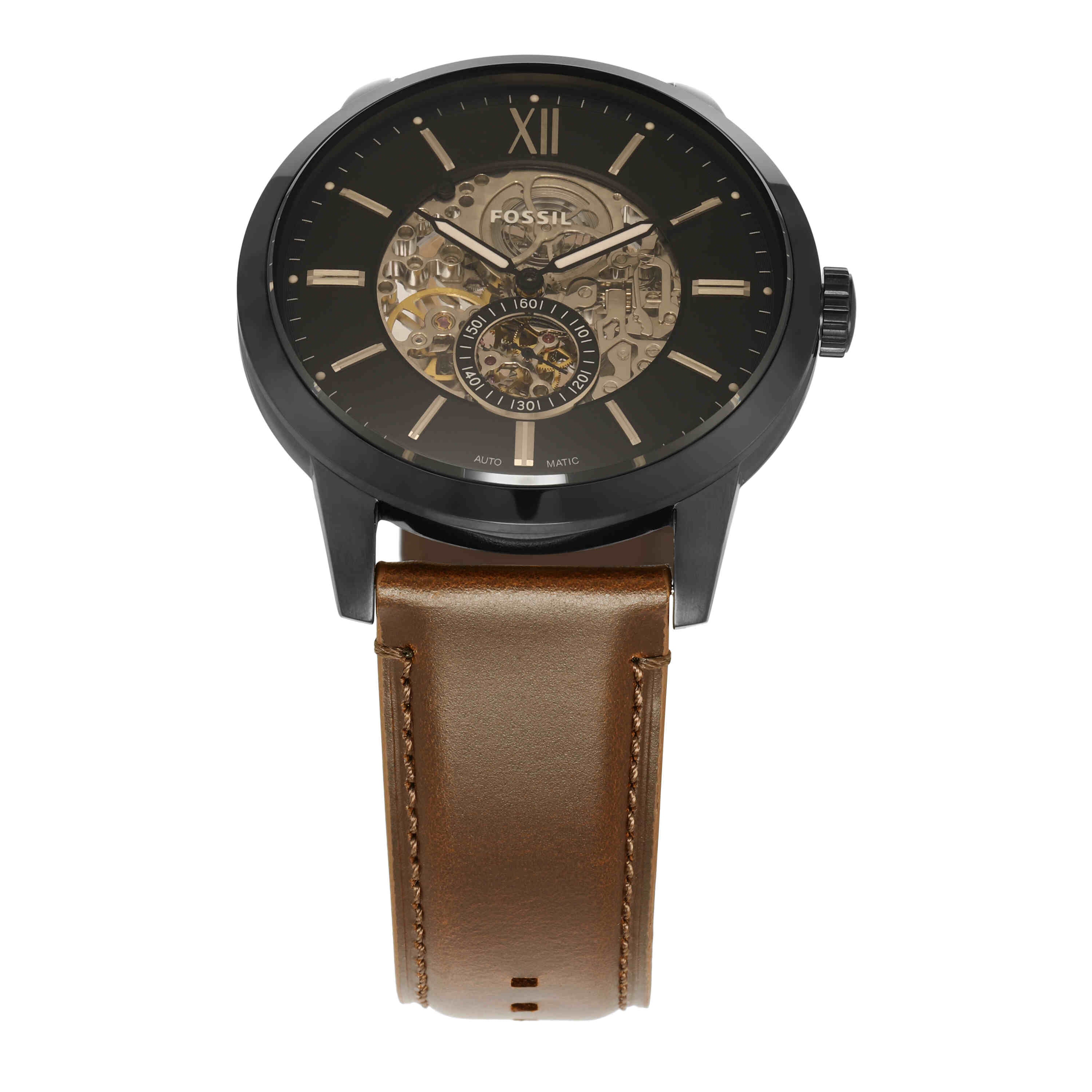 Fossil Townsman Automatic Leather Mens Watch