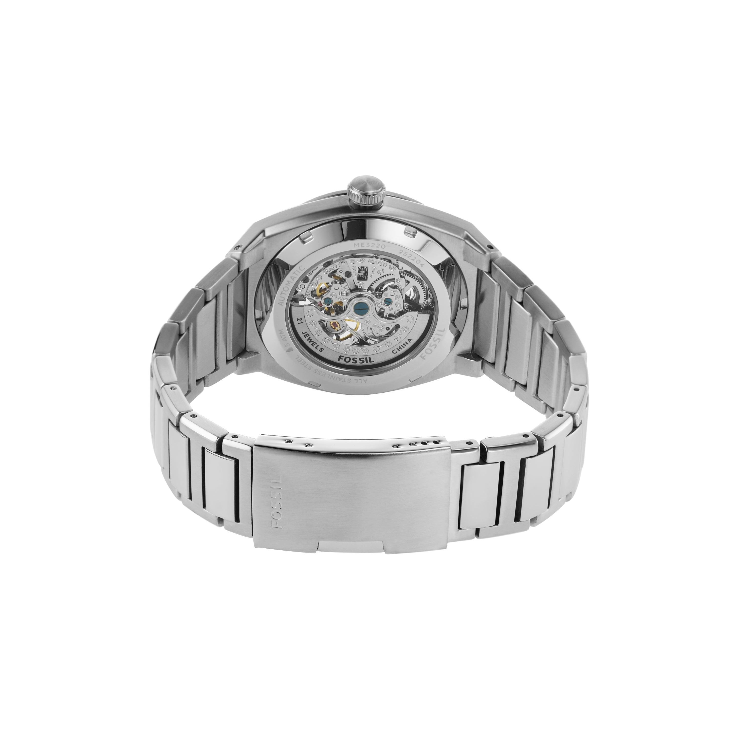 Fossil Everett Automatic Blue Dial Mens Watch ME3220