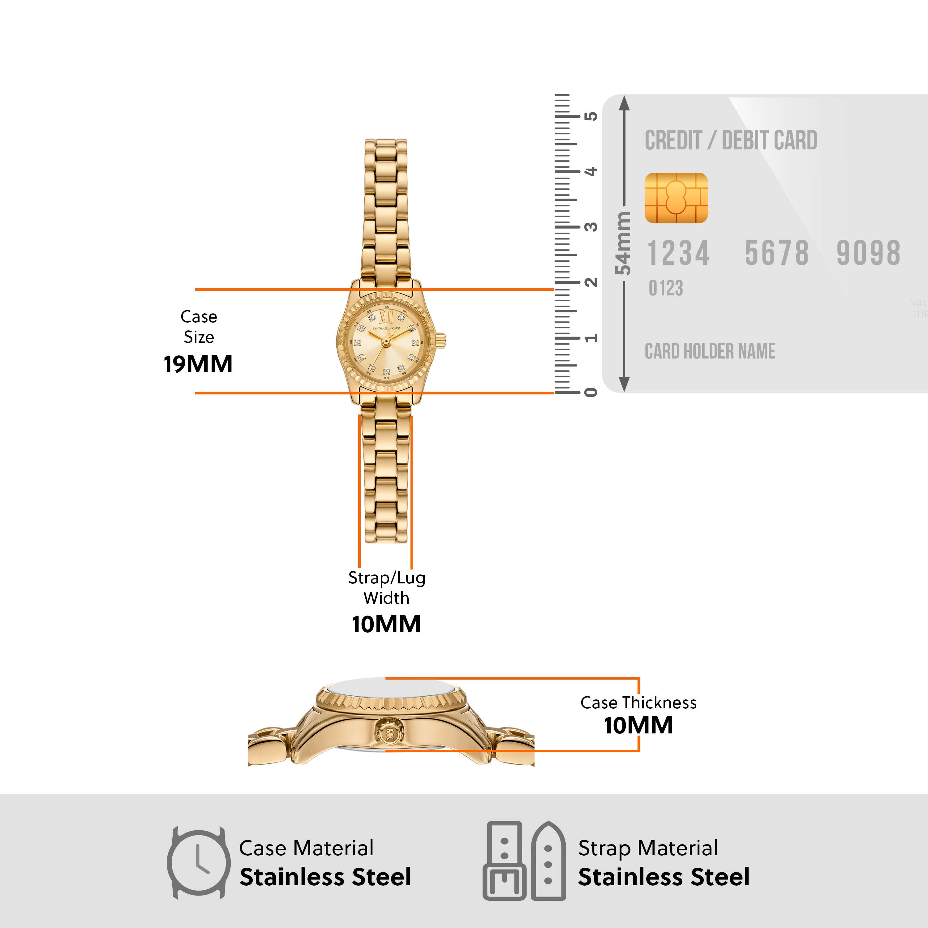 Michael Kors Lexington Pavé Gold-Tone Watch MK4862