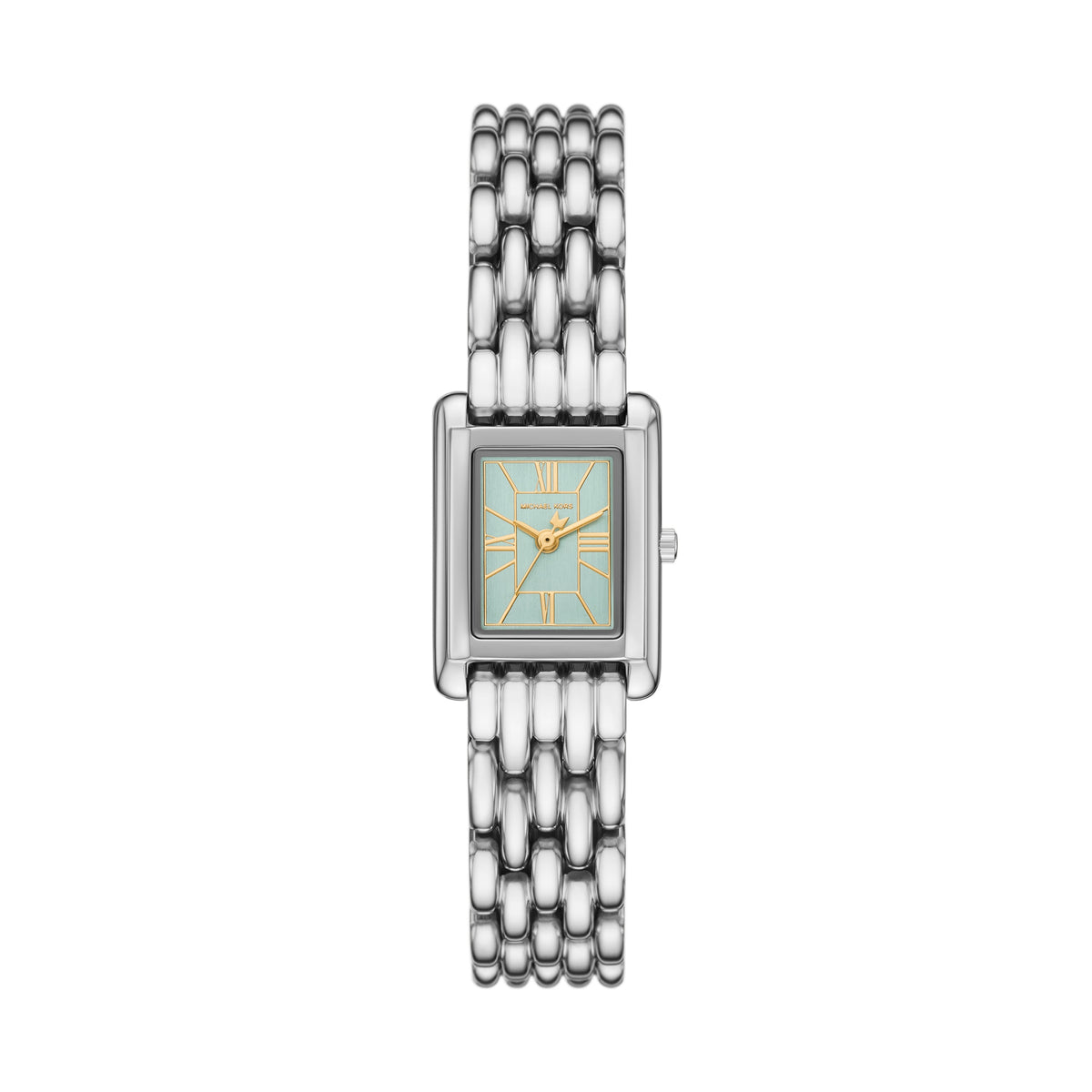 Michael Kors Petite Essex Green Dial Silver Stainless Steel Watch MK7611