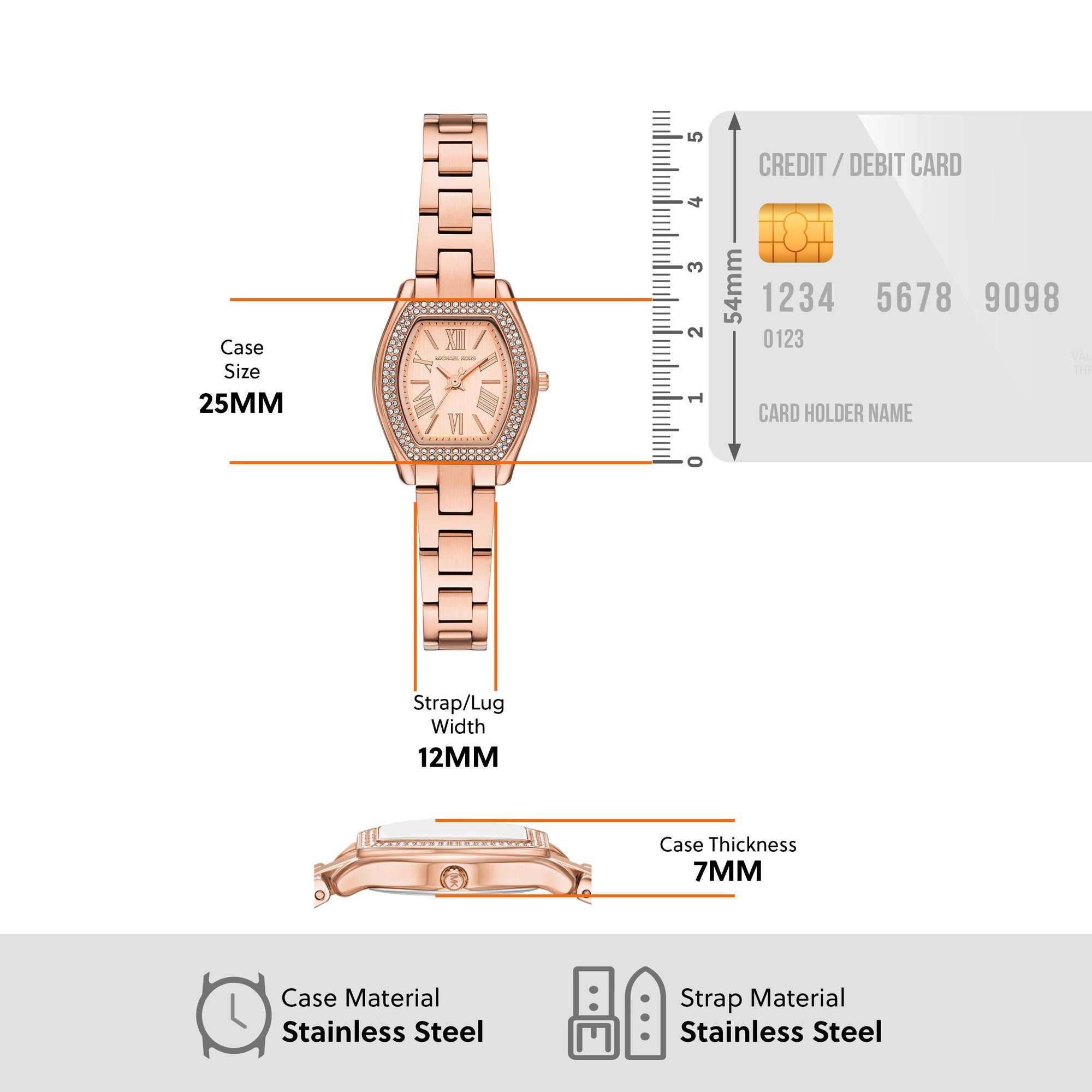 Michael Kors women's watch, rose gold dial (view 8)