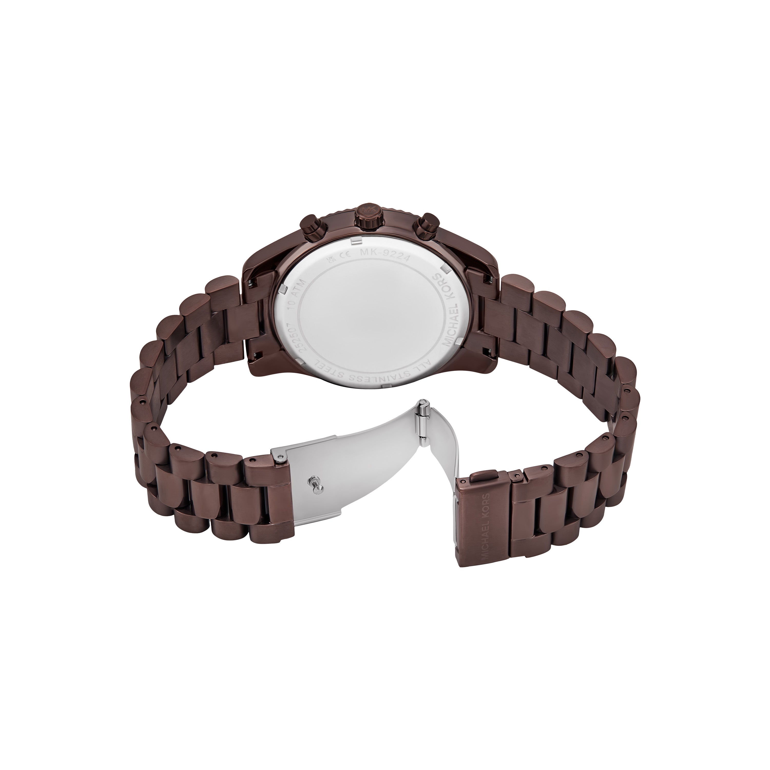 Michael Kors Lexington Brown Dial Stainless Steel Band Watch MK9224