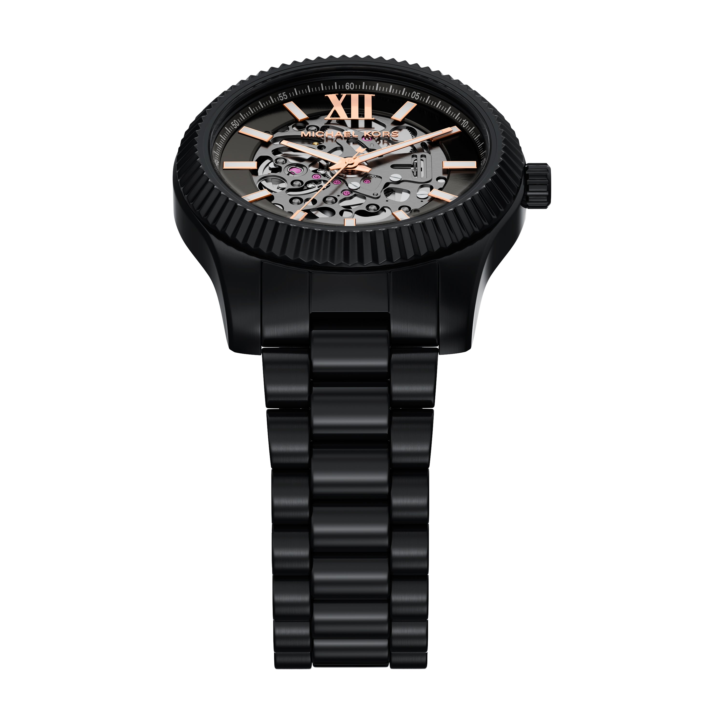 Michael Kors Lexington Black Dial Stainless Steel Watch MK9244