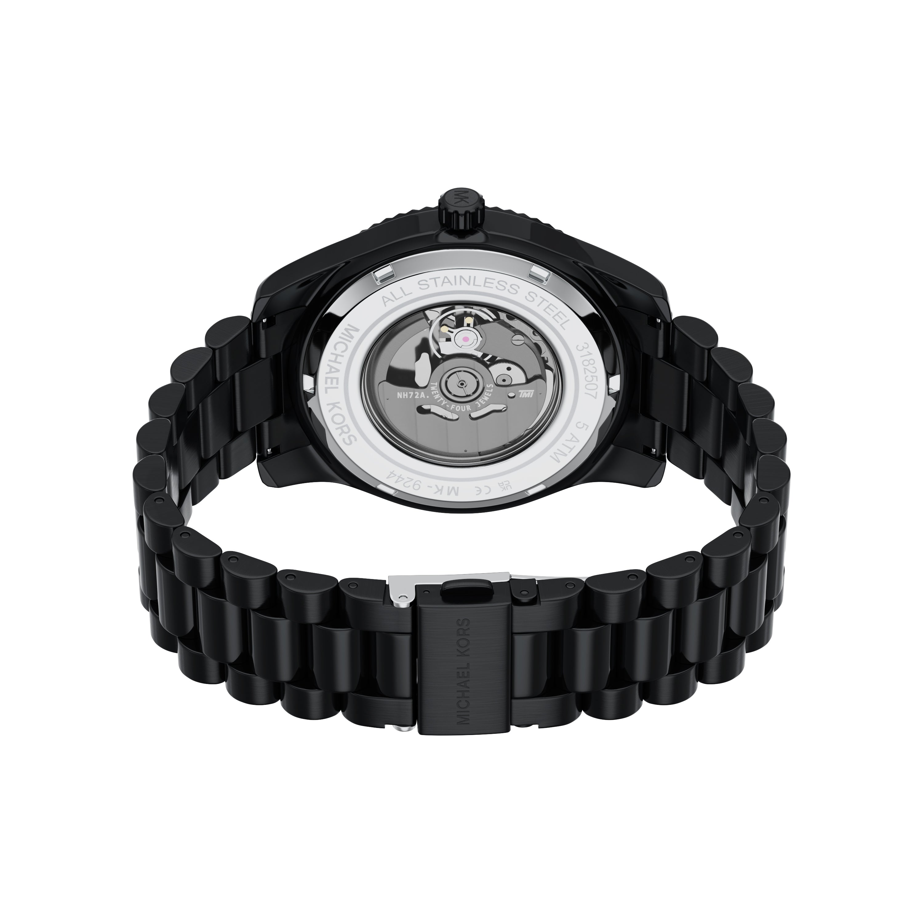 Michael Kors Lexington Black Dial Stainless Steel Watch MK9244