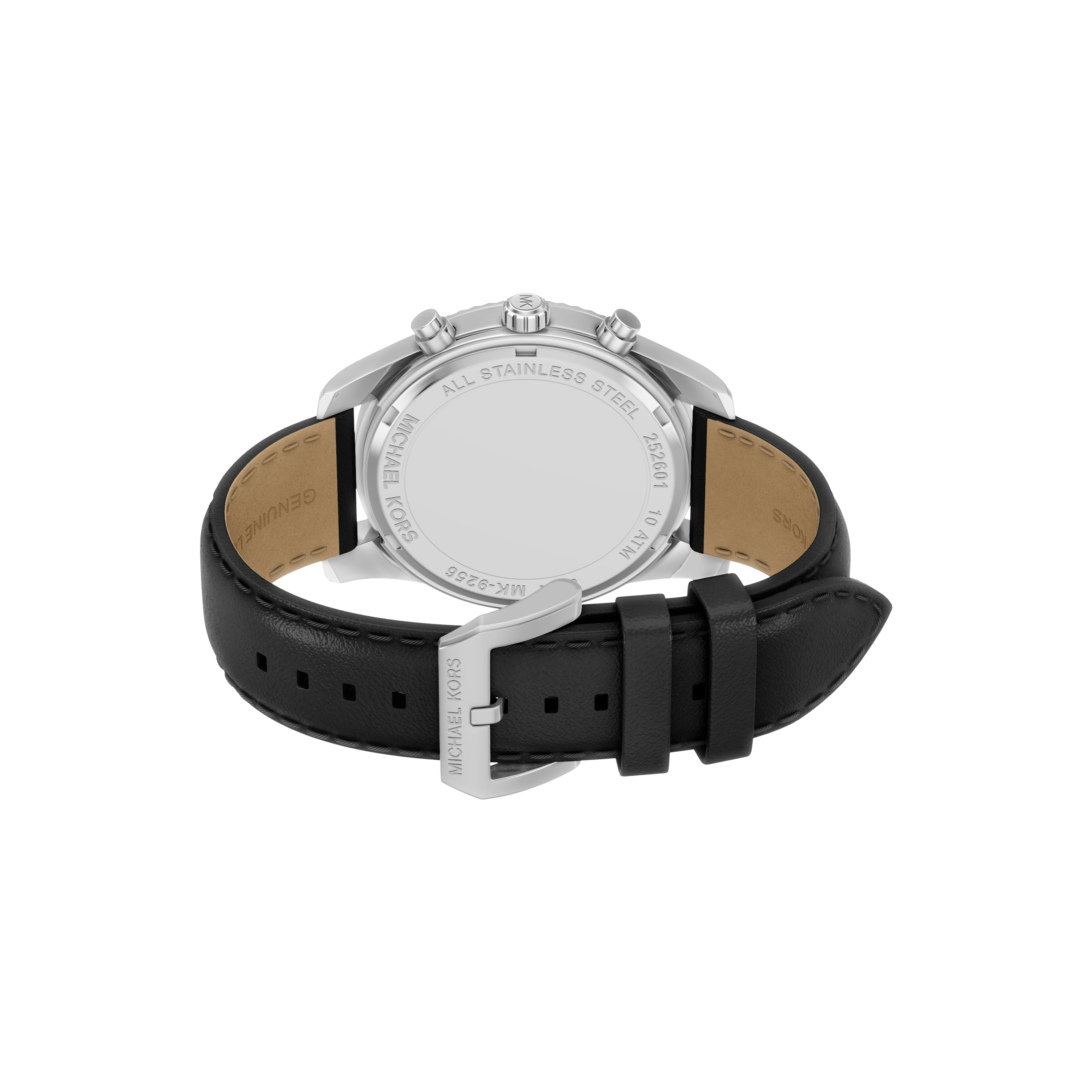 Michael Kors Lexington Black Dial Black Leather Band Watch MK9256