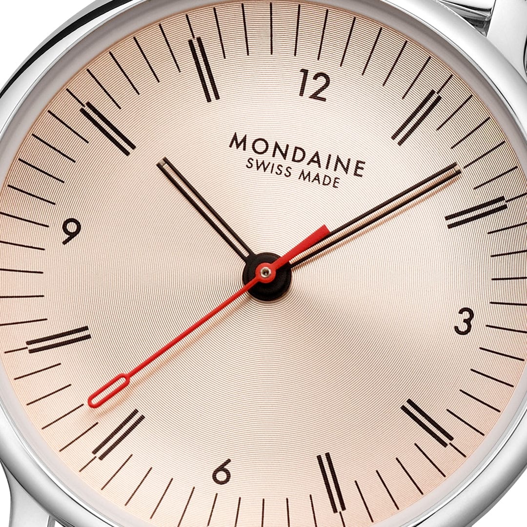 Mondaine Doppio Rose Stainless Steel 33mm Watch MLE.33150.SM