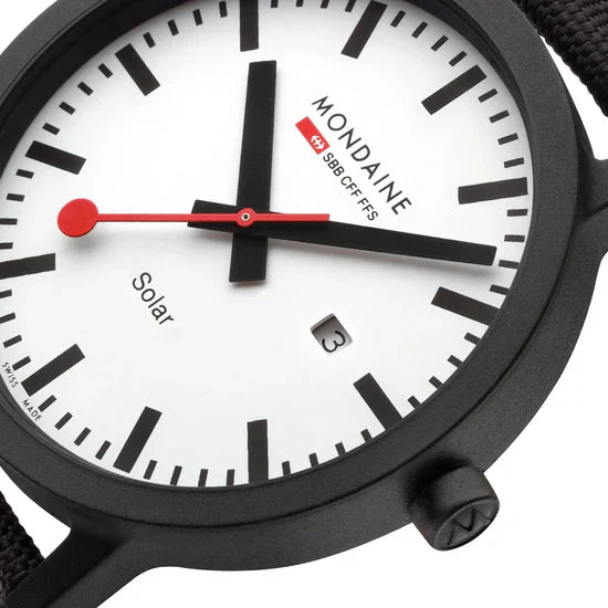 Mondaine Essence Solar Black 41mm Watch MS1.41910.LB