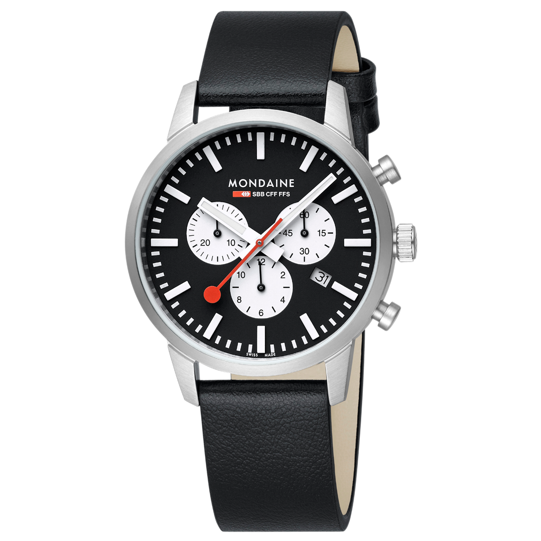 Mondaine Neo Chronograph Super-luminova® Vegan Leather, 41 Mm MSD.41420.LBV