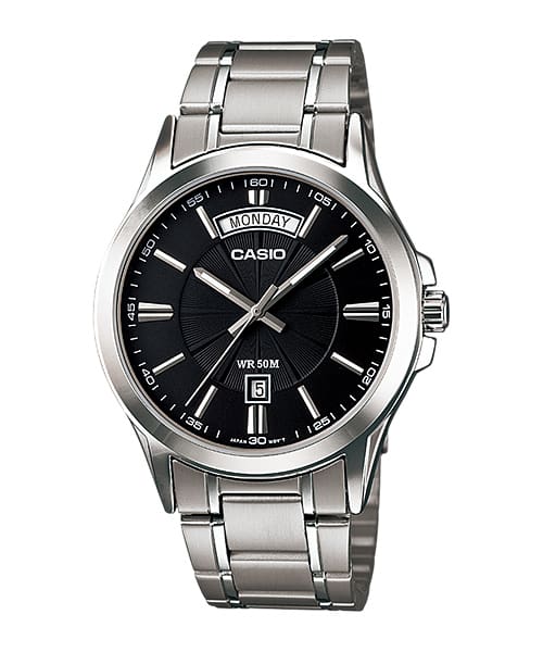 Casio black dial watch sale