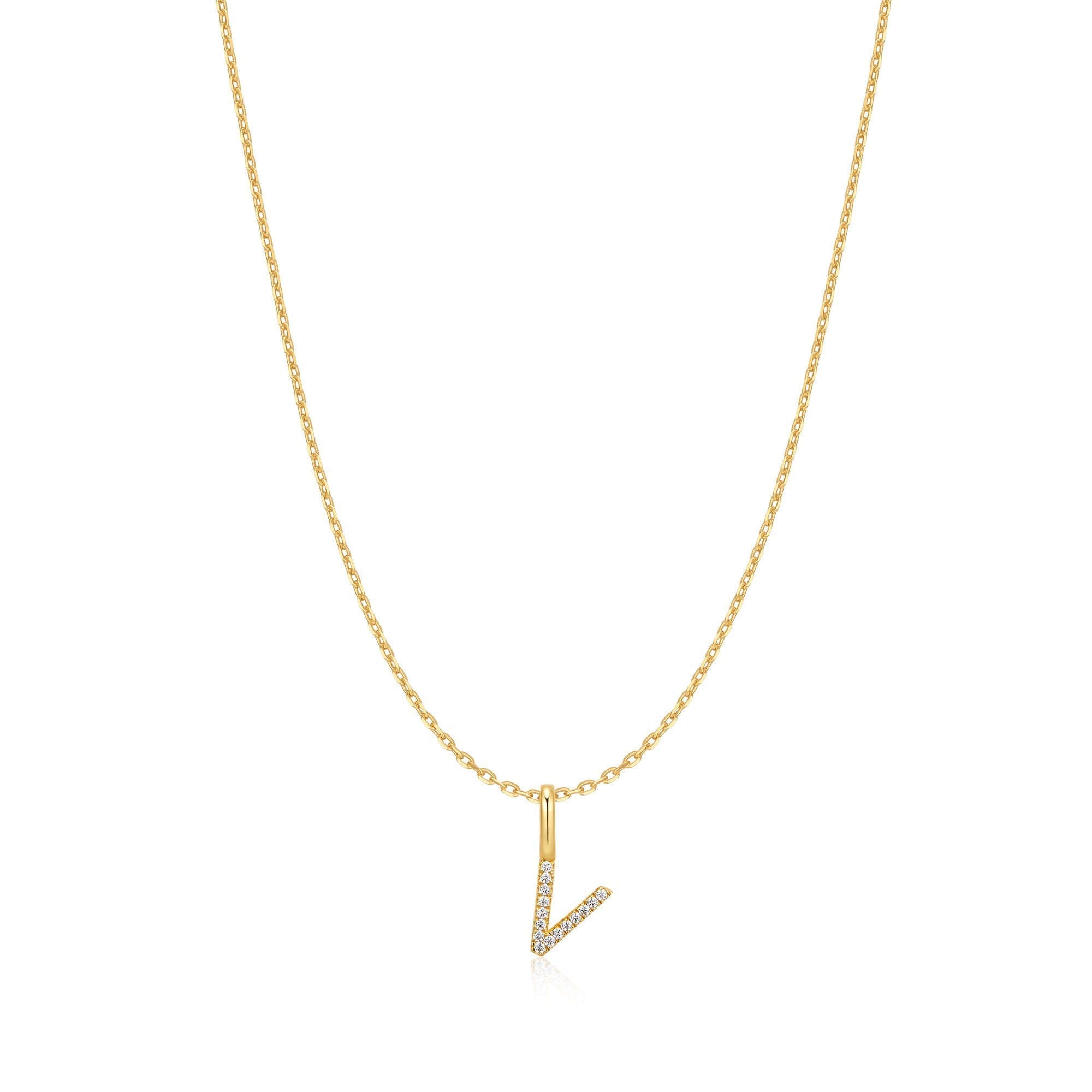 Ania Haie Gold Letter V Initial Necklace