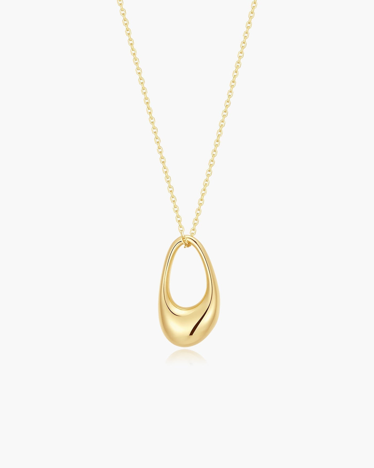 Ania Haie Gold Hollow Organic Pebble Necklace N076-12G N076-12G front packshot