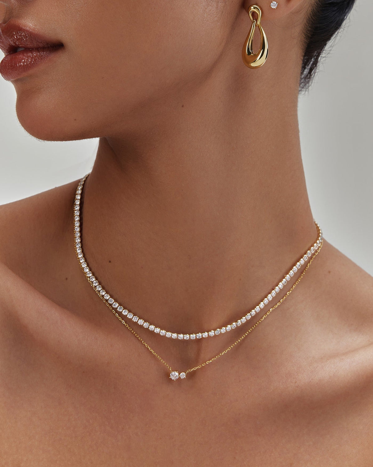 Ania Haie Gold Prong Set Duo Necklace
