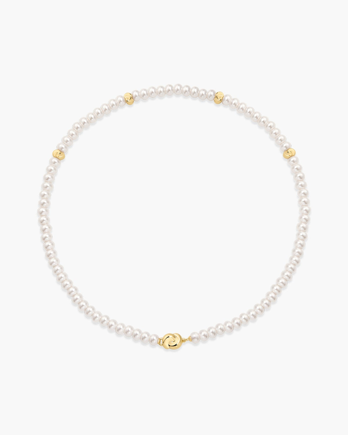 Ania Haie Gold Glass Pearl Beaded Twist Station Necklace N077-02G N077-02G front packshot