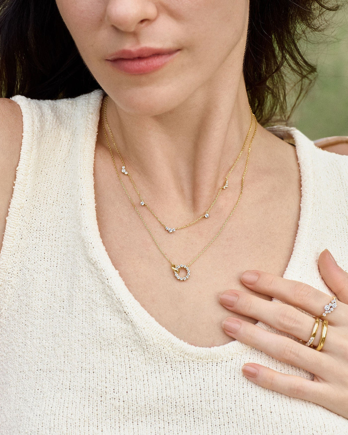 Ania Haie Gold Cluster & Single Station Necklace