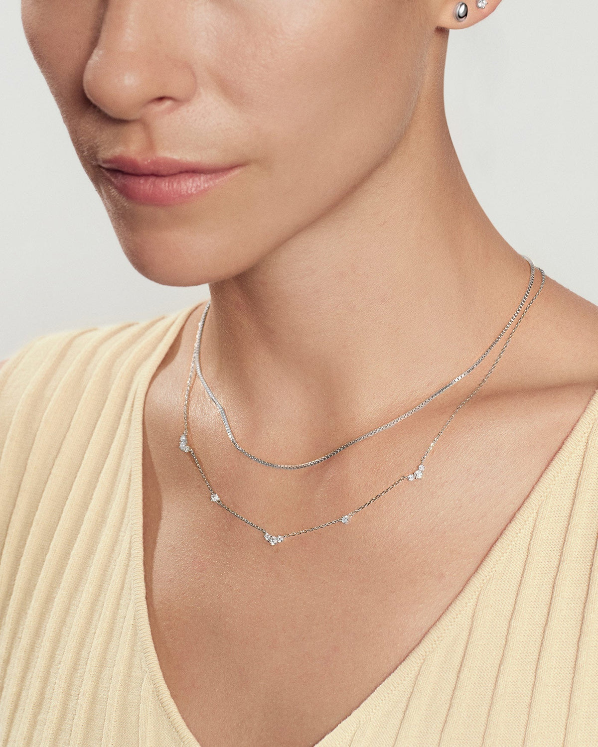 Ania Haie Silver Cluster & Single Station Necklace