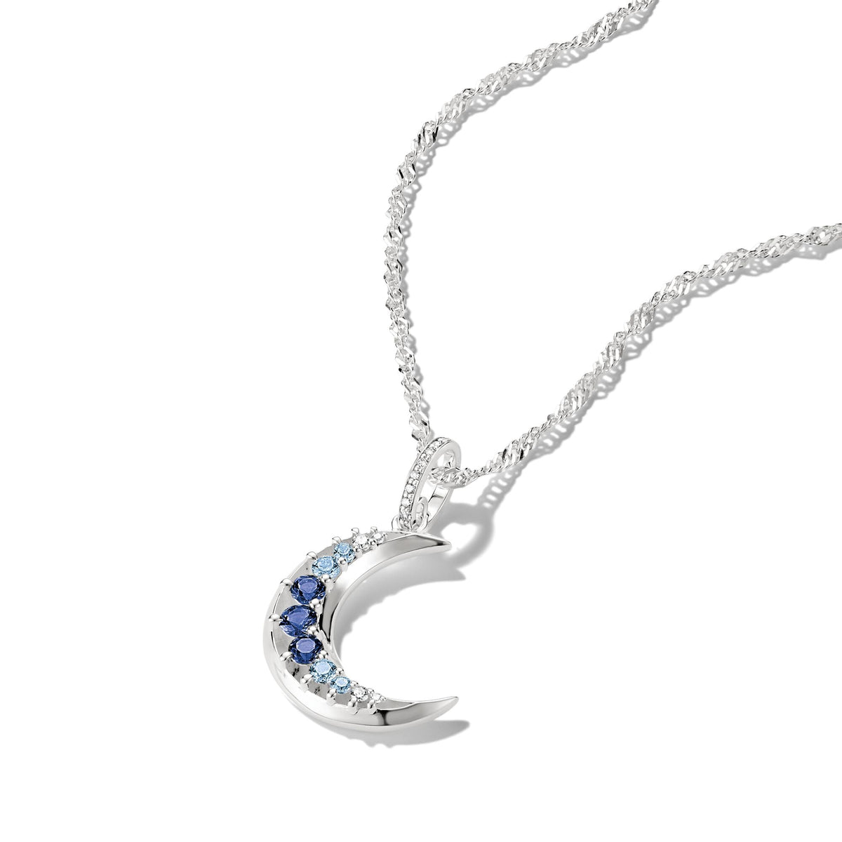 Thomas Sabo Pendant moon with blue stones TPE1020BLU TPE1020BLU view 3