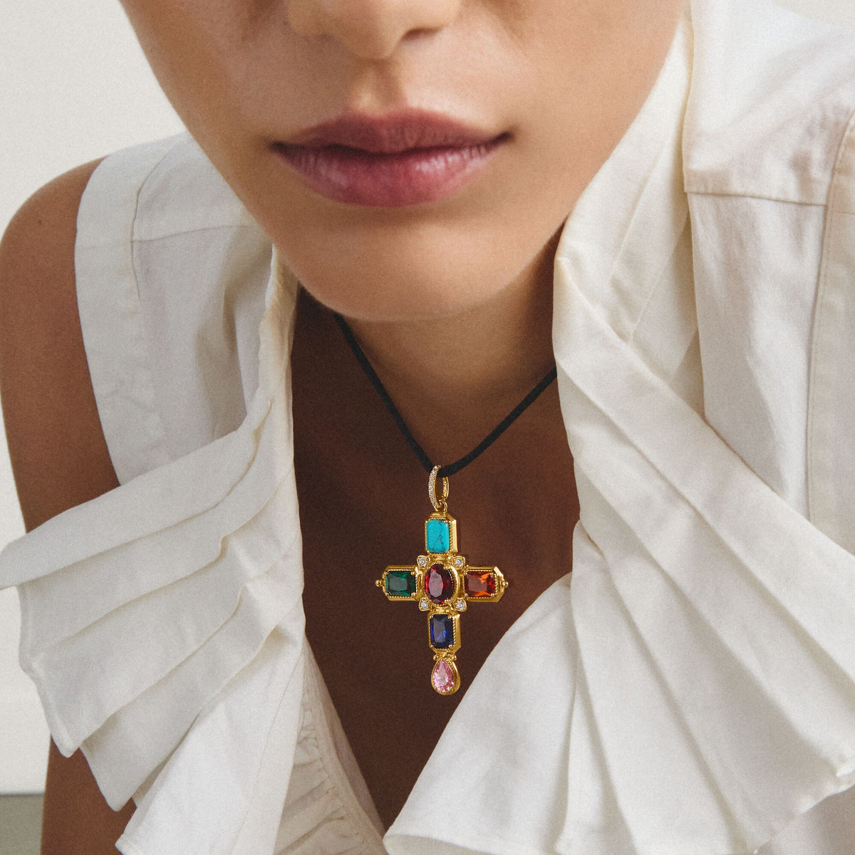 Thomas Sabo Pendant cross with stones