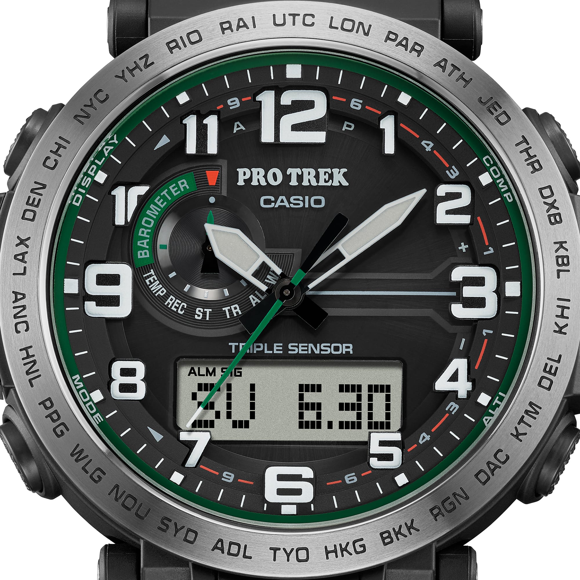Casio Protek DUO Black Resin Band Watch PRG601-1D