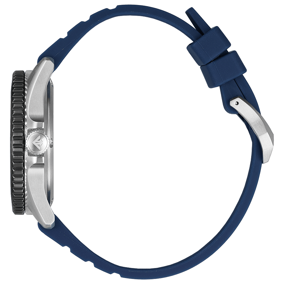 Citizen Promaster Diver BN0267-04L men's watch blue dial navy blue rubber strap dial detail