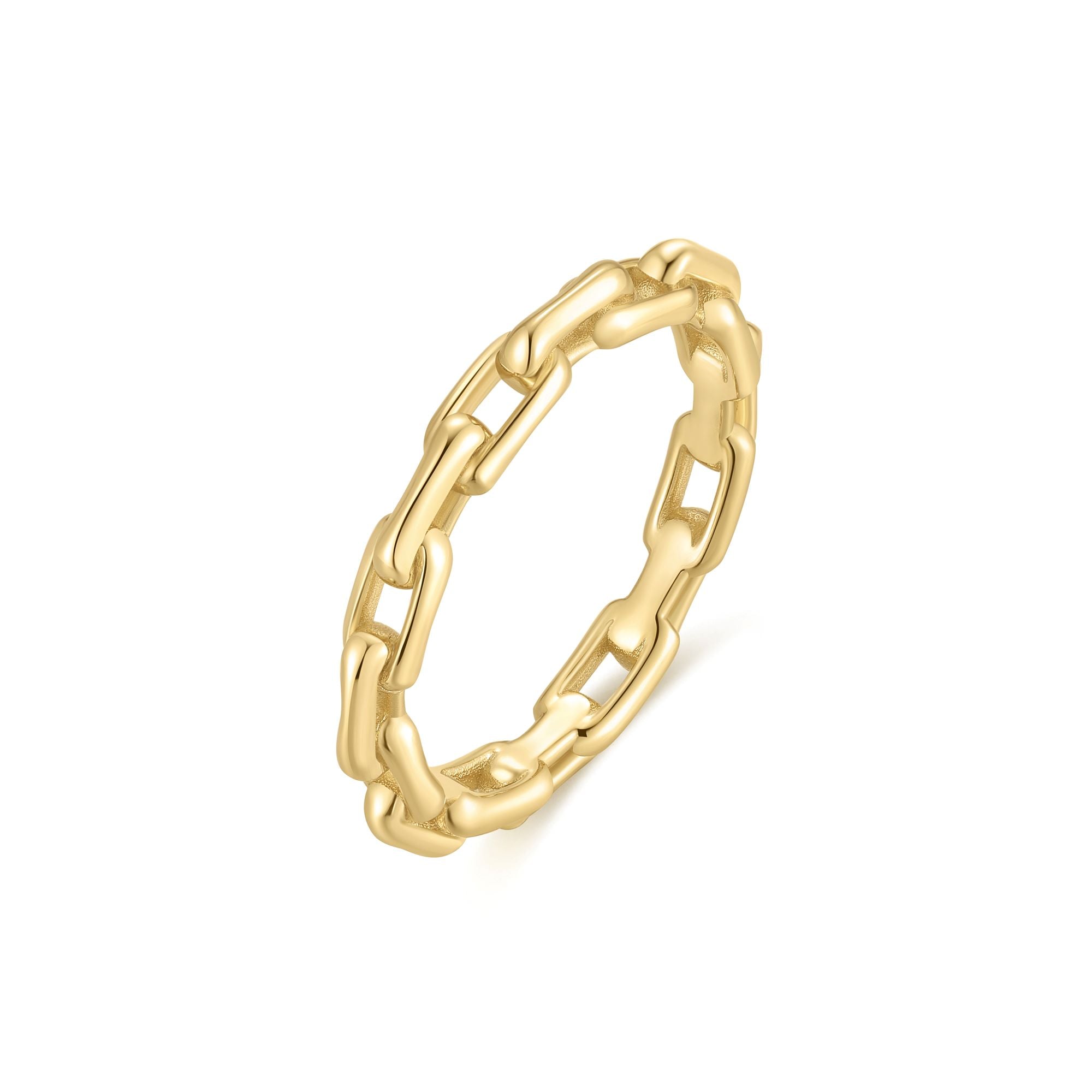 Ania Haie Gold Paper Clip Link Ring Bold Stackable Jewelry