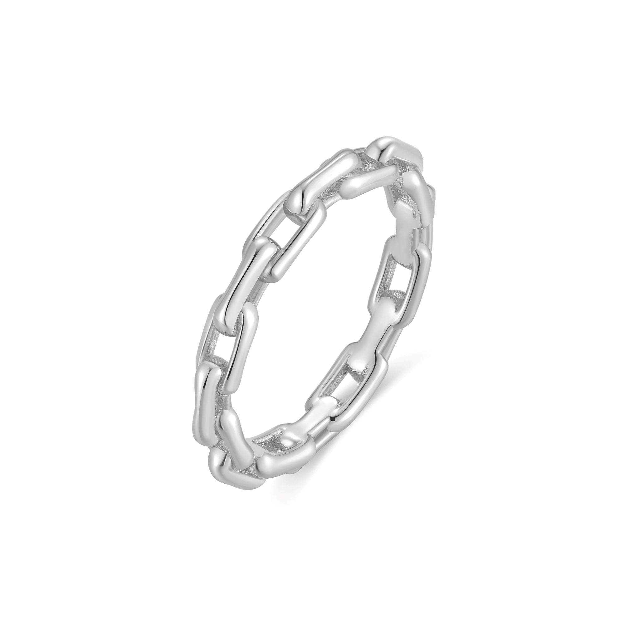 Ania Haie Sterling Silver Link Ring Bold Stackable Jewelry Style