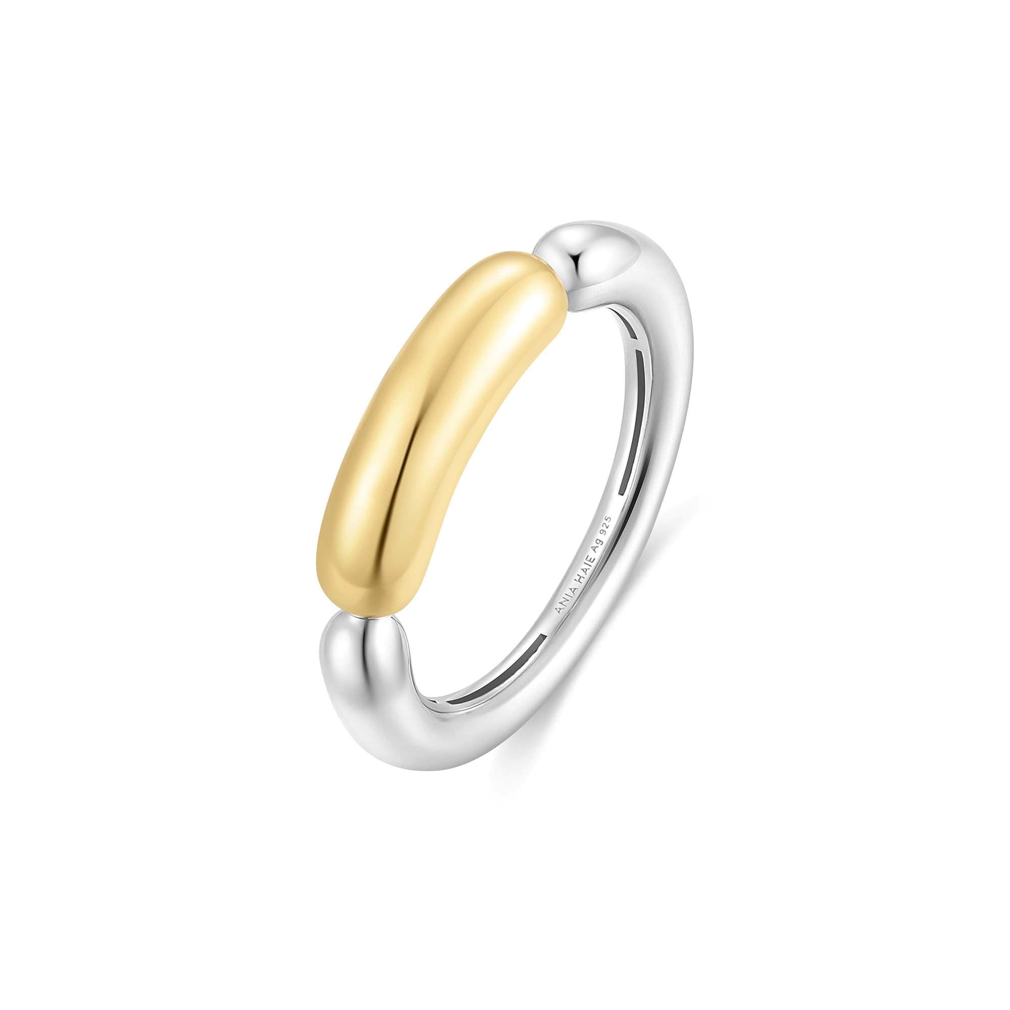 Ania Haie Two Tone Statement Ring Modern Design Affordable Luxury